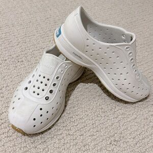 Gently worn Native white kid shoes